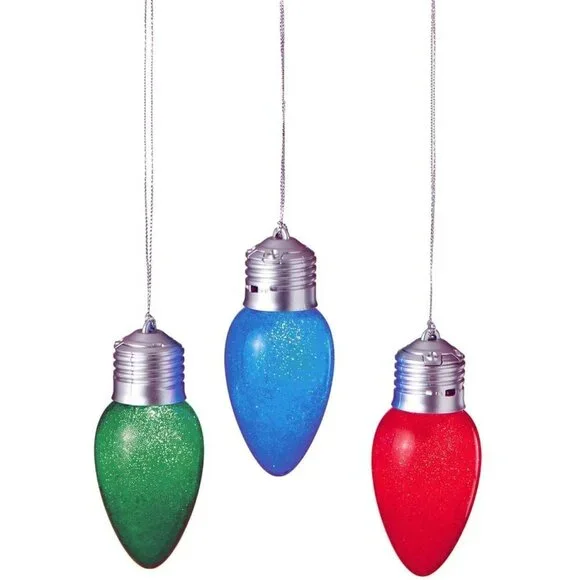 Dept.56 Plastic Battery-powered Lightbulb Ornaments - Picture 3 of 3